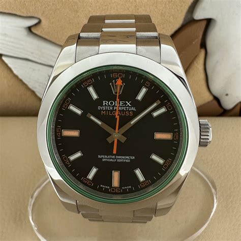 rolex milgauss vetro verde tipi|rolex milgauss.